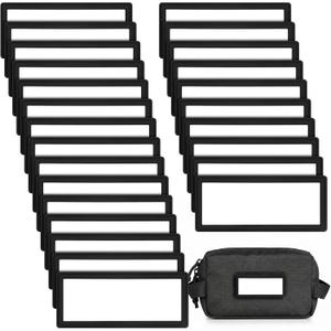 30 Pack Tactical PVC Writable ID Patches Name Number Tag with Hook and Loop Patches Ammo Size Pistol Model Tool Classification for Tactical Backpacks Hats Bags Vests Jackets (3.5 Inch)