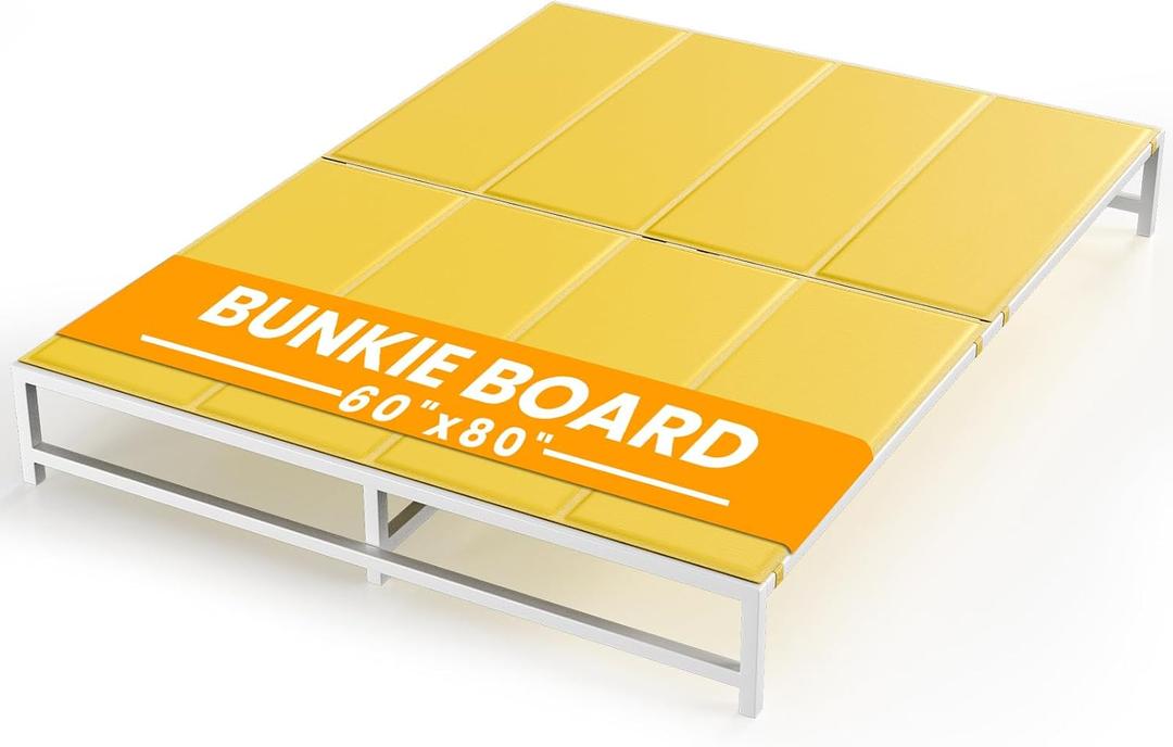 Bunkie Board Queen Size (60x80) Heavy Duty Bed Boards Non‑Slip Breathable Bed Support Board, Anti‑Sag Under‑Mattress Support for Slatted Bed Frames