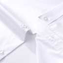 Alimens & Gentle Men's Dress Shirts Long Sleeve Wrinkle-Free Stretch Shirts Solid Formal Button Down Shirt with Pocket (White, S)