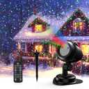 Christmas Laser Lights Projector Outdoor, AIRIVO RGB 3 Colors 11 Lighting Effects Projection Laser Light, Red Green Blue Star Light, Holiday Halloween Decor for Trees, Garden, Home, Landscape (Black-metal)