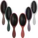 Nuenen 6 Pcs Wet Detangler Hair Brush Travel Dry Hair Brushes Detangling Hairbrush with Soft Bristles for Women Men Girls Boys (Elegent Color)