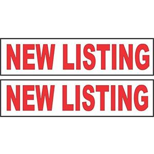 2-6x24 New Listing Real Estate Rider Sign Red 12 pcs
