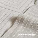 FUTEI Cream Decorative Throw Pillow Covers 18x18 Inch Set of 2,Soft Cozy Chenille Geometric Textured Cushion Case,Home Decor for Couch Bed Living Room