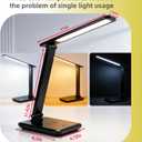 LED Portable Bright Rechargeable Desk Lamp, battery operated desk lamp, lithium battery 2000MAH,study table lamp Adjustable Modern Cordless Table Lamps For Office Home Nail Craft Puzzle black