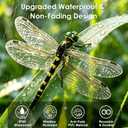 24 Pack 3D Dragonfly Clips, Fake Dragonflies with Stakes, Realistic Plastic Dragonfly Garden Decorations, Fly Deterrent Clips for Hats, Pets, Horses, Deer, Yard, Patio, Indoor & Outdoor Decor