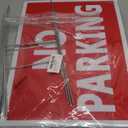 Juexica 4 Pcs No Parking Signs with Stand 12 x 16 Inches Double Side No Parking Yard Sign with Stakes Weather Resistant Waterproof for Driveways (Red Print White)