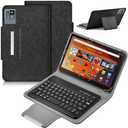 DETUOSI Universal 8.0-8.7 inch Wireless Bluetooth Keyboard for iPad,Samsung Tablet, iPhone Smartphone, iOS, Android Tablets Multi-Device Travel Portable