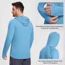 baleaf Men's Sun Protection Hoodie Shirt UPF 50+ Long Sleeve UV SPF T-Shirts Rash Guard Fishing Swimming Lightweight (Blue, XXXL)
