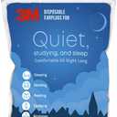 3M Disposable Earplugs For Quiet, Studying & Sleep, 80 Pairs (160 Plugs), Noise Reduction Rating (NRR) 32 dB, Comfortable All Night Long, Light Blue Ear Plugs, Come In Resealable Bag 