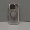 TORRAS Desert Titanium for iPhone 16 Pro Case Magnetic Stand, [Compatible with MagSafe][Flexible Stable Stand] Mil-Grade Protection Translucent Slim Anti-Scratch Ring Kickstand, Rose Gold 6.3", Ostand