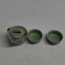 Travel Ceramic Tea Pot Set, Chinese Kung Fu Teapot 1 Pot 2 Mini Cup Porcelain Gongfu Teacups with Infuser Portable Bag All in One for Picnic Outdoor Camping Hotel (Green)