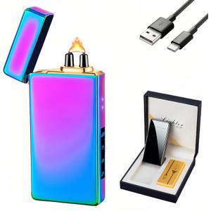 Smart Electric Lighter, High Power Pulse Plasma Arc Lighter with 4 Ignition Modes, Windproof Electronic Lighters, Rechargeable USB Lighters with Safety Lock (Colored Ice)
