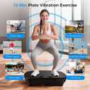 AoraPulse Vibration Plate Exercise Machine, Vibration Plate for Lymphatic Drainage Weight Loss, 400 Lbs Capacity Full Body Workout Vibrate Fitness Platform for Home Women Men