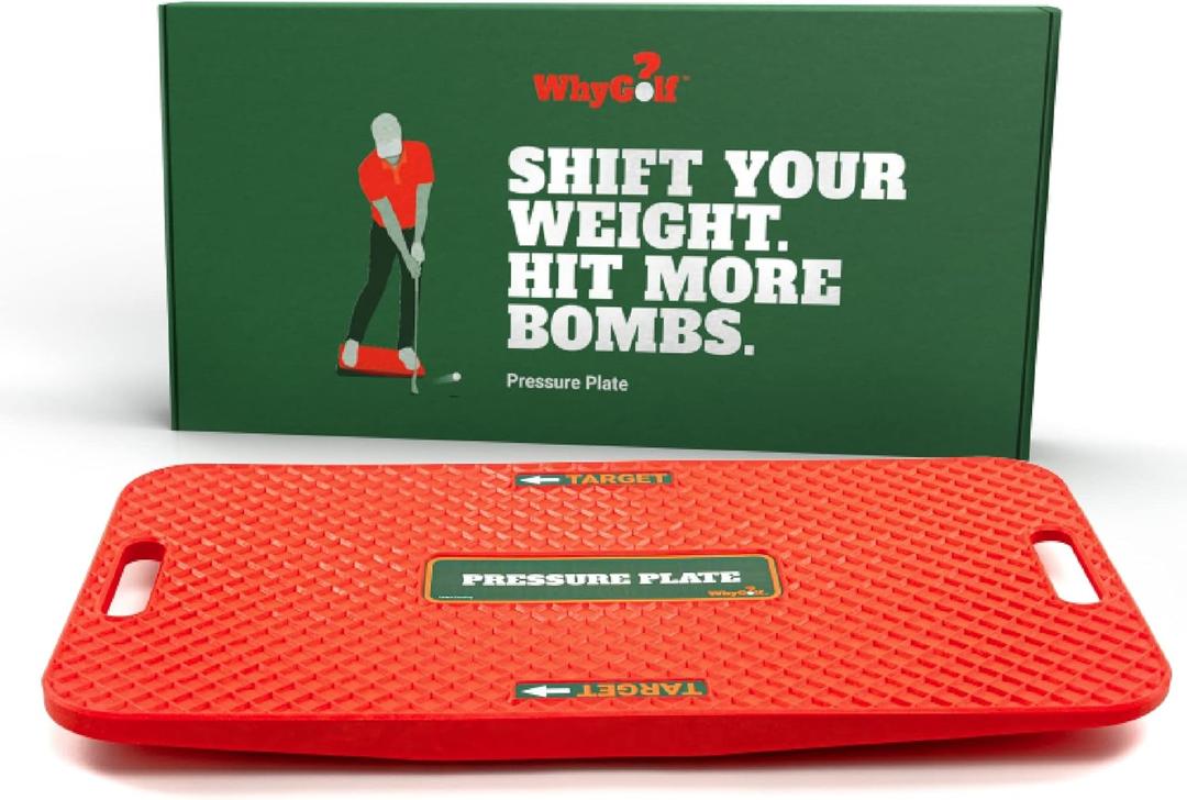 WHYGOLF Swing Trainer Pressure Plate with Power Wedge  Improve Weight Shift, Balance & Accuracy  Golf Training Aid for Increased Power & Control  Teaching Tool for Club Practice & Drills