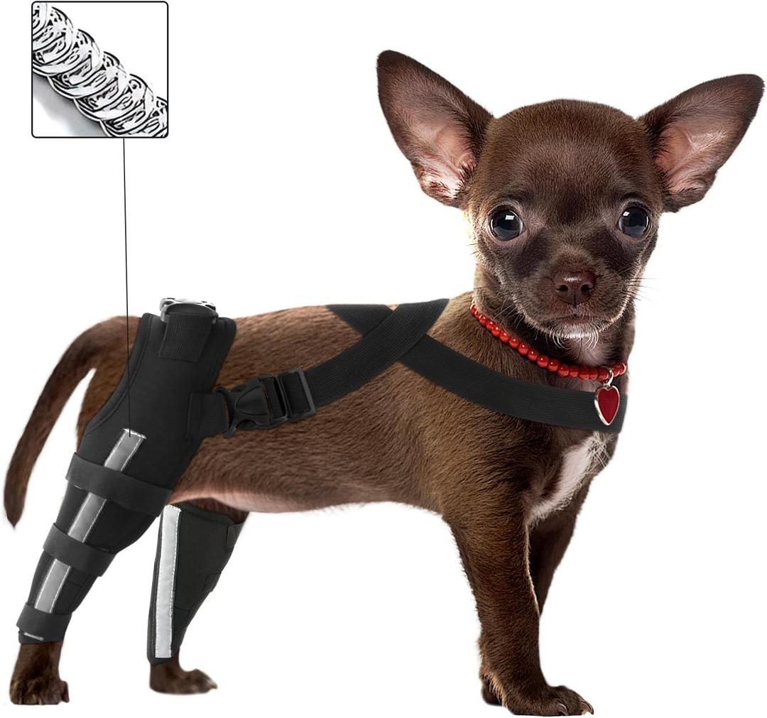 Double Dog Leg Braces for Back Leg for Support,Double Dog Knee Brace for Torn Acl Hind Leg,Dog Acl Brace Hind Leg,Dog Brace for Acl Tear Back Leg,Knee Brace for Dogs Back Leg,Extra Small