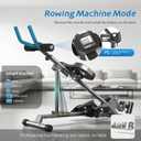 Vitaler 5 in 1 Ab Machine,Rowing Machines for Home Gym with Counter