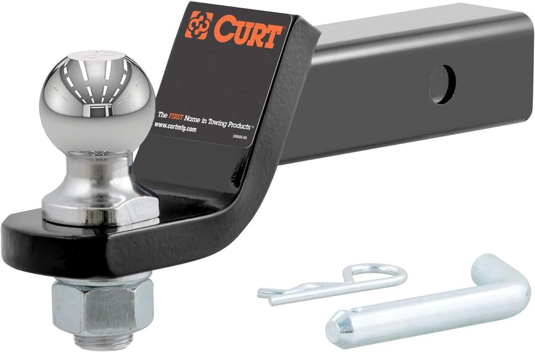 CURT 45034 Trailer Hitch Mount with 1-7/8-Inch Ball & Pin, Fits 2-Inch Receiver, 7,500 lbs, 2-In Drop, 6-Pack
