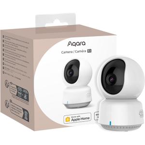 Aqara 2K Indoor Security Camera E1, Pan & Tilt, HomeKit Secure Video Indoor Camera, TwoWay Audio, Night Vision, Person Tracking, WiFi 6, Plugin Cam Supports HomeKit, Alexa and IFTTT