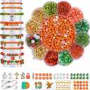 Goldwise Friendship Bracelet Making Kit for Fans, Orange Beads for Jewelry Making,Letter Beads (A-Z),Varieties of Charms, DIY Crafts for Gifts Birthday (showgirl)