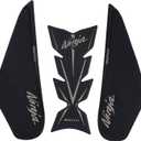 Compatible Kawasaki Ninja 400 Motorcycle Tank Pad Kit Side Knee Guard Sticker Fuel Tank Protector (Black)