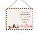 Baby Handprint Art - First Christmas Handprint & Footprint DIY Wooden Hanging Sign - Merry Christmas Home Decor - Xmas Gifts for New Mom, Dad, Grandparents - School Activity - 10x8 Inches