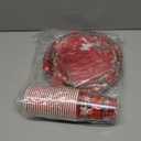 DYLIVeS Tartan Plaid with Snowflake Party Supplies, Tartan Plaid Decorations Disposable Dinnerware Set, Red and Green Plaid 9.2" Dinner Plates, 7" Dessert Plates, Napkins Cups Forks, Serves 24