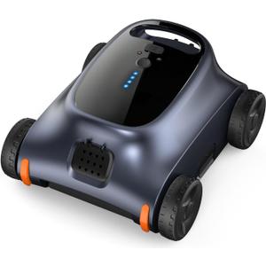 180 Mins Runtime Pool Vacuum for Above Ground Pool, Cordless Robotic Pool Cleaner for Flat Pools up to 2000 Sq.Ft, Self-Parking, Dual Brushless Motors for Longer Lifespan and Stronger Suction (Deep Blue)