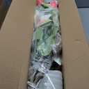 4 ft Christmas Tree for Front Porch Decor, 2 PCS Outdoor Pathway Christmas Trees Faux Topiary Plants Potted UV Resistant for Outdoor Indoor Door Garden Farmhouse Home Decoration, Pink White