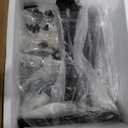 Set of 2 Sofa Couch Arm Table Tv Tray Small Bed Stand C Shaped Side End Tables for Living Room, Bedroom, Bedside Rustic Brown