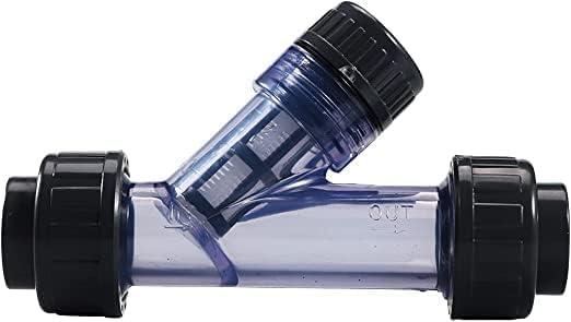 Pipe ID 32MM PVC Plastic Inline Y Strainer Filter 20 Mesh For Water