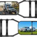 Towing Mirrors, Mirror Extensions For Towing, Mirror 360 Degree Rotation, Adjustable Dual View Tow Mirrors for Vehicle Car Truck Trailer Auto Caravan, 2PCS