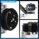 TadaMark A/C Air Conditioner Compressor With Clutch Fit for Nissan for Tsuru 1.6L 2013 2014 2015, Fit for Nissan for Sentra 1.8L 2013 2014 2015, Replace for 97585, 98585, 2001730