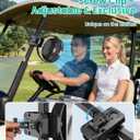40000 Rechargeable Clip on Fan, 8-Inch USB Portable Desk Fan, Screw-Clamp Battery Operated, 4-Speed Airflow, Ideal for Golf Cart, Office, Camping, Outdoor, Travel, Gym, Treadmill,Black