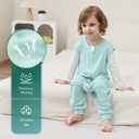 HOMEAL Toddler Sleep Sack with Leg, Sleep Sack with Feet, Baby Sleep Sack 12M-7T (3T-5T, Sage)