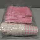 175-Piece pink Gingham Party Supplies Set | Disposable Plates, Napkins, Cups, Cutlery for 25 Guests |Stylish Wedding Birthday Party Decorations (pink)