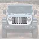 JeCar Front Grill Inserts & Headlight Cover Kit Compatible with Jeep Wrangler 2018-2023 JL & Unlimited, Black