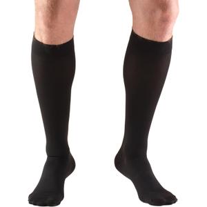 Truform 20-30 mmHg Compression Stockings for Men and Women, Knee High Length, Closed Toe, Black, X-Large (8865BL-XL)