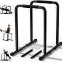 ZCMHAXJ Dip Bar with Dual Inner Connectors, Adjustable Height & Width Parallel Bars, 1100LBS Heavy Duty Calisthenics Bars, Stable Design Calisthenics Equipment Dip Bars for Home Strength Training