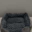 JOEJOY Rectangle Dog Bed for Large Medium Small Dogs - Washable Orthopedic Sofa Bed, Soft Breathable Puppy & Pet Cuddler, Durable Calming Dog Bed with Anti-Slip Bottom, Multiple Sizes, Dark Grey (S(20"x 19"x 6"))