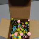 XmasExp 6pcs Easter Decorations for Home with Eggs - Artificial Flowers for Spring Indoor & Outdoor Decor, Easter Table Decor & Tree Decorations for Festive Celebrations(Pink Yellow)