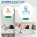 JOYENERGY Ergonomic Cervical Pillow, Contour Design for Side & Back Sleepers, Memory Foam Orthopedic Cervical Shape Gently Cradles Head & Provides Neck Support & Shoulder Pain Relief (Blue)