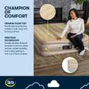 Serta Raised Air Mattress with Never Flat Pump | Luxury Inflatable Mattress with Built in Air Pump to Ensure a Good Nights Rest | Heavy Duty Blow Up Mattress with Self Inflating Pump, Queen