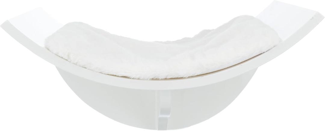 Trixie Lorena Cat Wall Mount Furniture - Elevated Cat Bed with Removable Pad, Raised Climbing Bed - White
