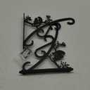 Heavy Duty Outdoor Hanging Plants Brackets, Plant Hangers with Wall Mounted Solid Steel Indoor Hooks, Basket Lantern/Light/Bird Feeder, Pack of 2 Garden Gifts Black (8 inch Black)