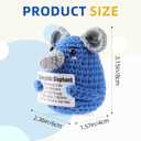 2 x White Elephant Gifts Energetic Elephant Emotional Support Funny Gifts Mini Elephant Cute and Funny White Elephant Gifts Suitable for Birthday Gag Gifts