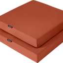 Favoyard Patio Chair Cushions 18 x 18 x 3 Inch Waterproof Outdoor Seat Cushions for Patio Furniture 3-Year Color Fastness Garden Sofa Couch Chair Pads with Handle & Adjustable Straps Set of 2, Spice