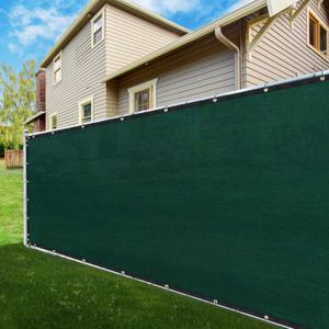 ShadeMart 8' x 50' Green Fence Privacy Screen Windscreen Shade Fabric Cloth, 90% Visibility Blockage, with Grommets, Heavy Duty Commercial Grade, Cable Zip Ties Included (We Customize Size)