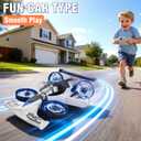 MSKOLER Remote Control Airplane for Kids, 2 Type of Remote Control Car or RC Plane, Indoor Outdoor Foam Plane with Railcar Race, Tricks, Birthday Airplane Gift Toys for Boys Girls Adults 8-12 Year Old