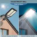 VOOJOY 5000W Solar Street Lights Outdoor, 7000K Solar Light Outdoor LED Street Light Dusk to Dawn, LED Wide Angle Lamp with Motion Sensor and Remote Control for Parking Lot, Yard, 3 Pack