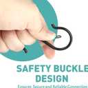 Navona 60 Pcs S Hooks for Hanging Heavy Duty, 3.5-inch Heavy Duty Metal S Hook with Safety Buckle, Suitable for 0.5 inch Rods, S Hook for Hanging Plants, Closet, Kitchen Utensil, Pot, Pan, Bags